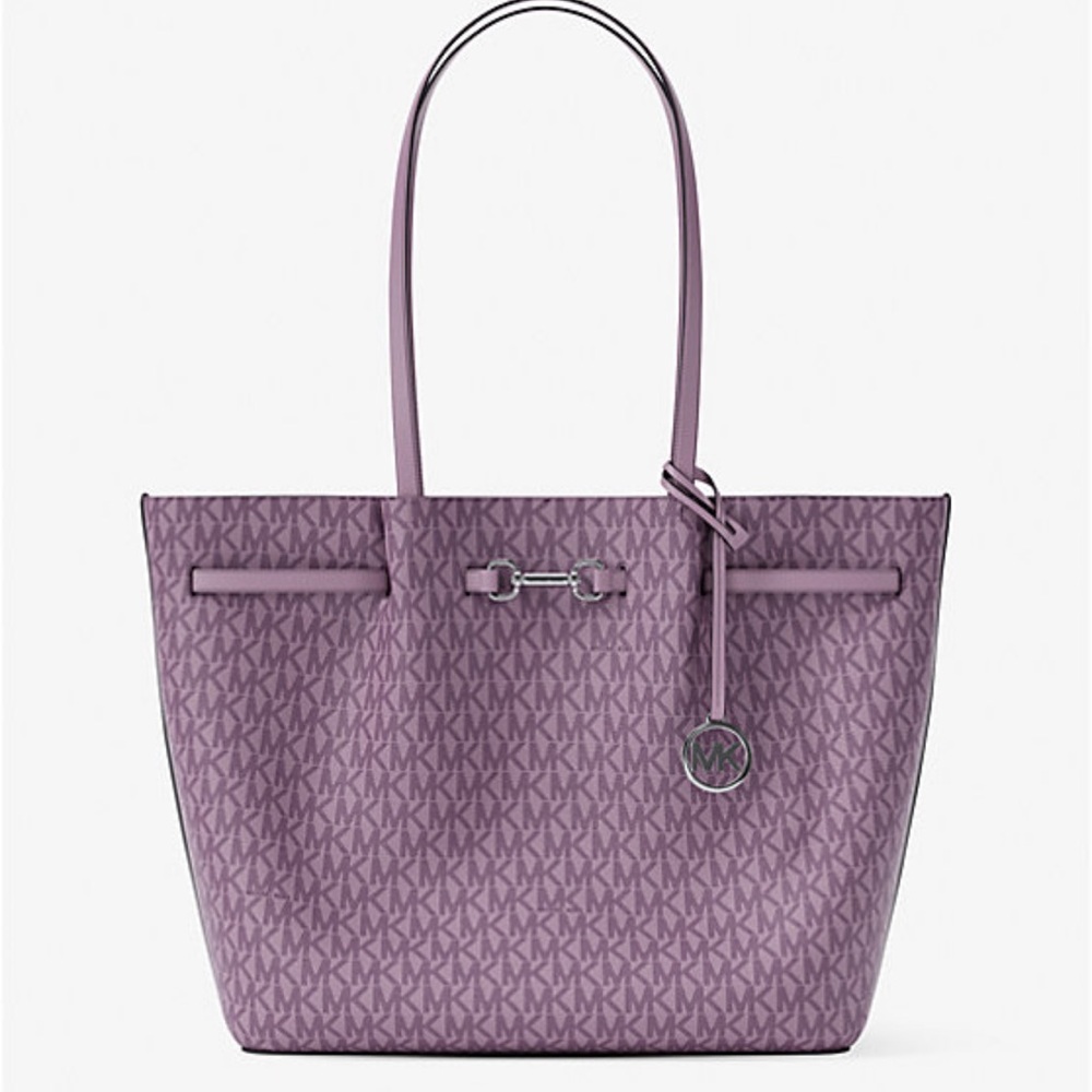 MICHAEL KORS Carson Large Signature Logo Shoulder Tote Bag
Light Quartz
NWT - Picture 1 of 16